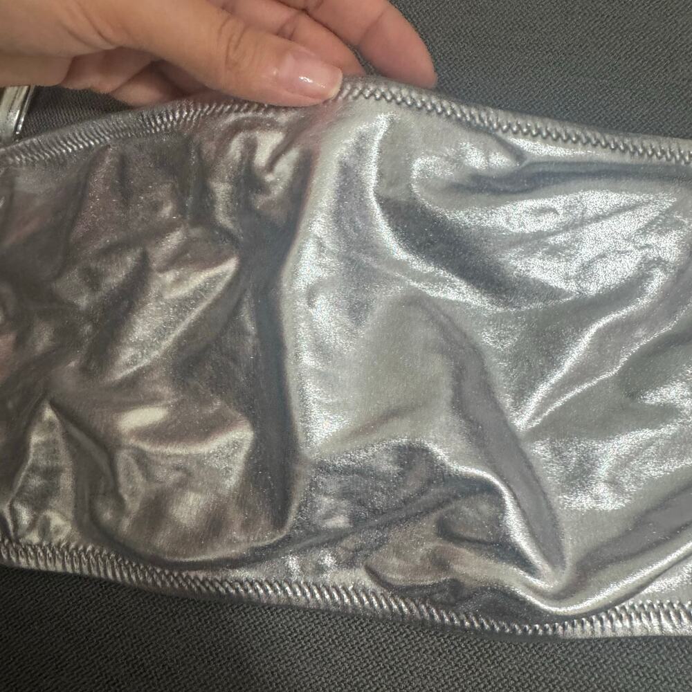 SKIMS Size 2X Nickel Silver Swim Bandeau Bikini Top Women’s SSW-BND-0025 NWT - Picture 5 of 11
